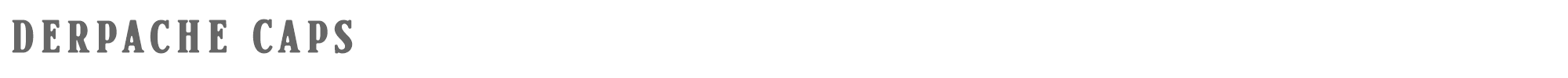 Sample characters Derpache Caps Font